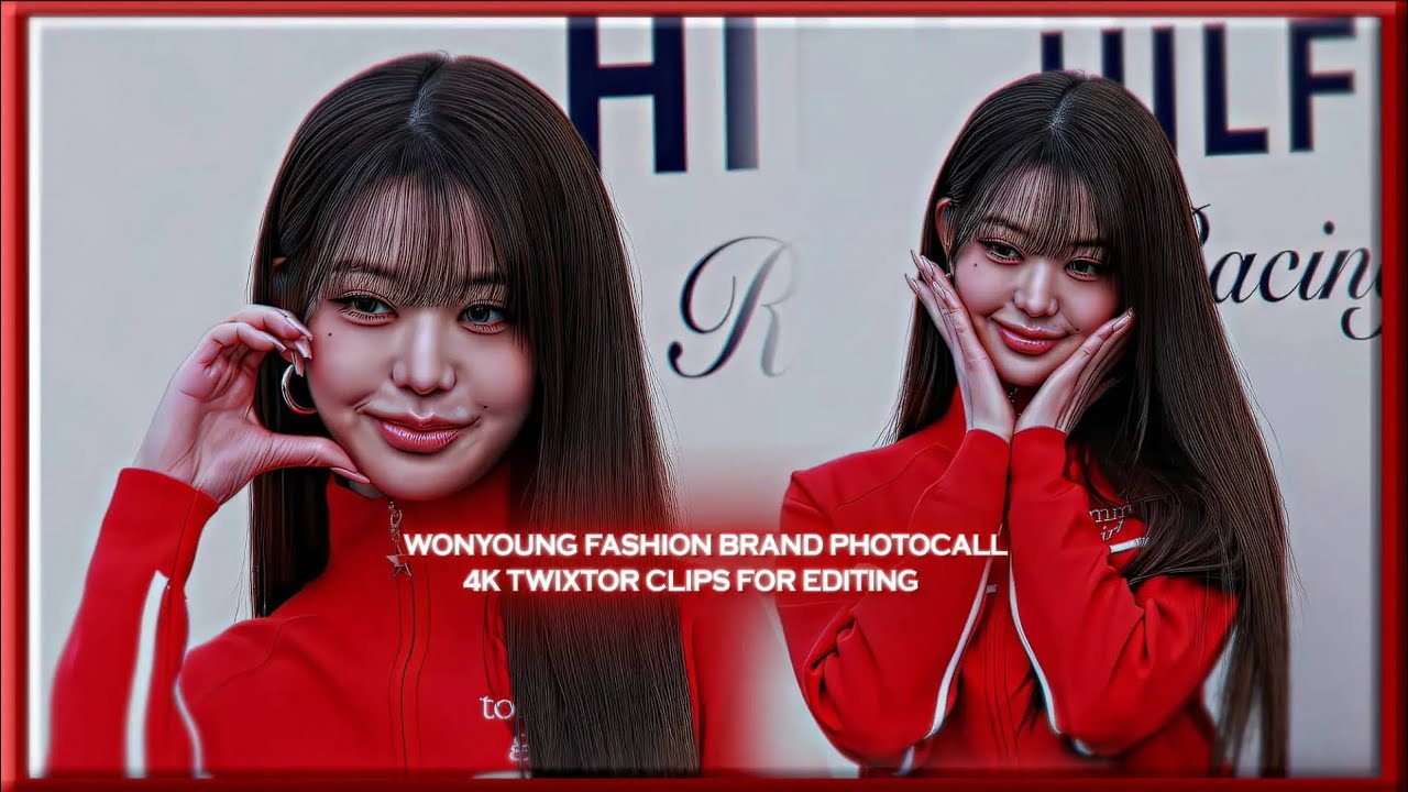WONYOUNG FASHION BRAND PHOTOCALL 4K TWIXTOR CLIPS FOR EDITING AE SHARPEN+TOPAZ