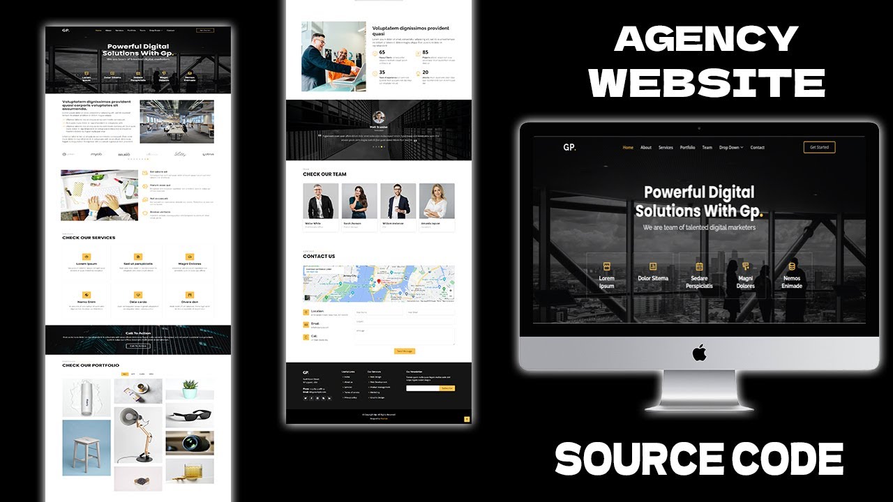 Full stack web development source code | Agency website source code by ...