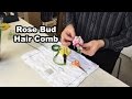 Rose Bud Hair Comb - For A Wedding Or Special Occasion -