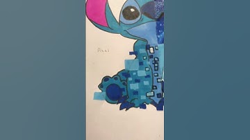 Drawing stitch in 4 styles pt.4 age 12 #artshorts 🫠✨🌺🏝