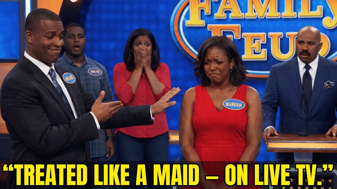 Husband Treats Wife Like A Maid On Family Feud! Steve Harvey’s Reaction Shocked Millions Of People