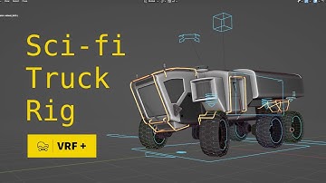 Rigging Tutorial a Truck Sci-fi in blender 4.x #blenderaddons