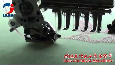 beads with thread embroidery machine