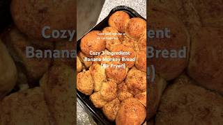 3-Ingredient Banana Monkey Bread (Air Fryer!)🍂🍃 #homecafe#banana#monkeybread#airfryerrecipes#viral