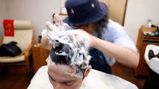 【Viewer Special】Relaxing Idaten Shampoo &amp; Healing Head Massage at a Japanese Barbershop