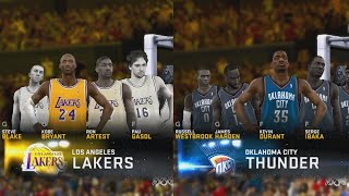 Lakers vs Thunder Game 4 Round 2 NBA 2K11 gameplay
