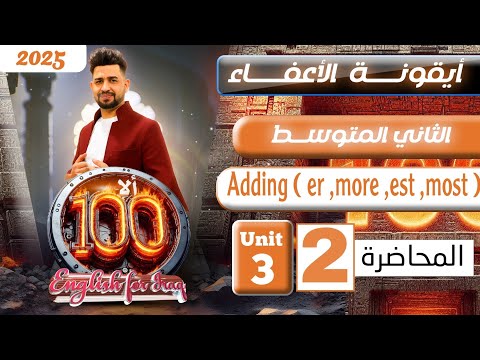 انكليزي الثاني متوسط المنهج الجديد 2025 اضافة     المحاضرة 2 اليونت الثالث