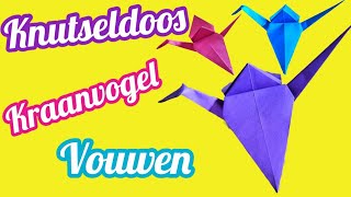 Kraanvogel Vouwen Van Papier Origami Kraanvogel