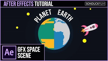 After Effects Tutorial: Create a PLANET Animation & 2D Space Motion Graphics