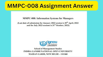 IGNOU MBA MMPC 008 Assignment Answer | IGNOU December 2023 MBA Assignment Answer | MMPC 008