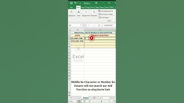 Using SEARCH and MID Function To Extract Text in Excel | #exceltips #education #exceltips