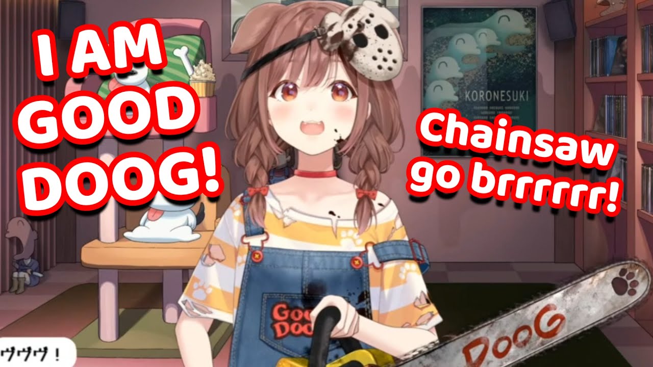 Korone Terrorizes Everyone with a Chainsaw in Her New Outfit (Hololive)