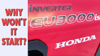 Новый генератор Honda eu3000 НЕ ЗАПУСКАЕТСЯ? Проверь это!!