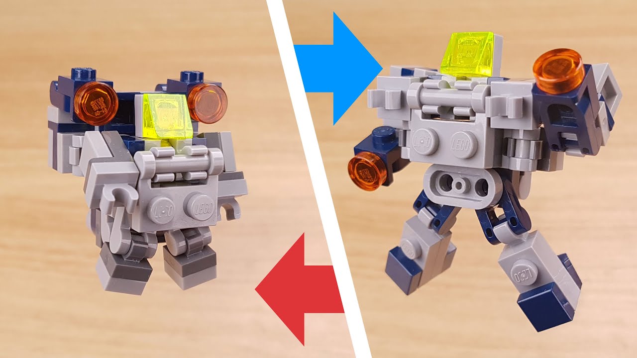 How to build mini LEGO to giant robot transformer mech - GIant Mini -