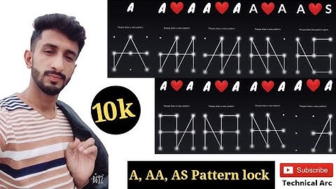 A pattern lock - AS pattern lock - AA Pattern lock - a name pattern lock - a lock pattern -  pattern
