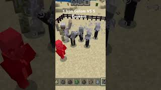 5 Evokers VS 1 Eron Golem #minecraft #animation #games #shorts