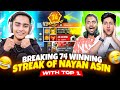 Breaking real 74 winning streak of nayan asin  with region top 1 prank gone wrong   free fire