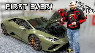 Putting Train Horns on my Lamborghini Huracan!