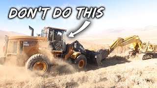 This Runaway Excavator Almost KILLED ME!  Don't Try This At Home