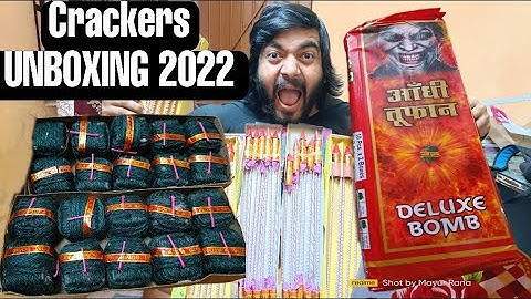 आंधी तूफान BOMB Diwali Crackers 2022 Unboxing Three Adults Vlogs #diwali #crackers #mrindianhacker