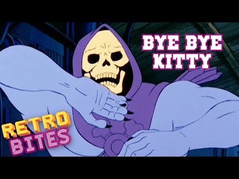 Skeletor Fights a Cat Monster still