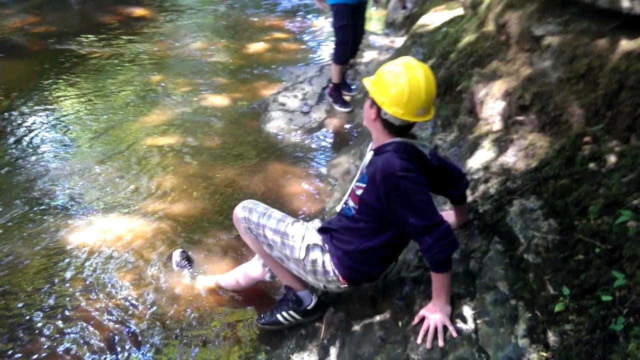 Boy falls in water YouTube