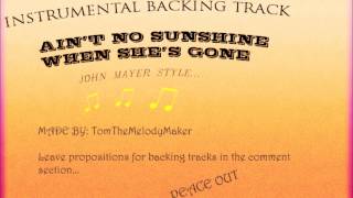 Ain't No Sunshine BACKING TRACK in Gm for soloing - John Mayer style chords