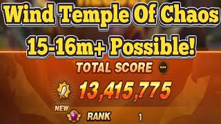 Rank 1 - February Wind Temple of Chaos 15-16m+ Is Possible Without LD5s! - Summoners War screenshot 4