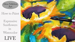 Secrets to Painting Expressive Sunflowers in Watercolor: Real-Time Painting Tutorial