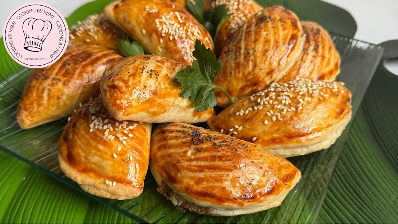 😋 Feuilletés croustillants au poulet/champignons avec Pâte feuilletée maison express !