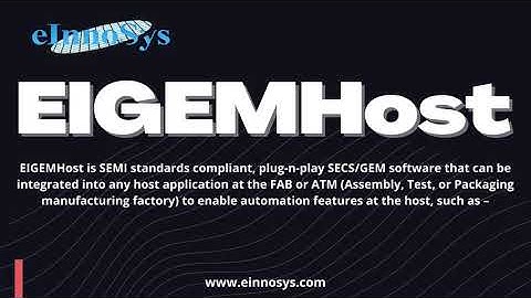 EIGEMHost is a software for FAB or assembly to automation features at the host such as