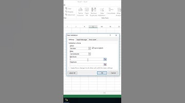 Data Validation Not Beetween in MS Excel #shorts #short