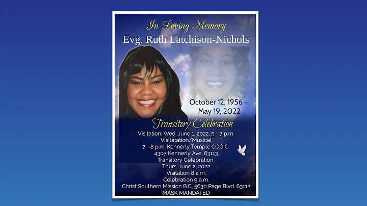 Official Visitation & Musical for Evangelist Ruth ...