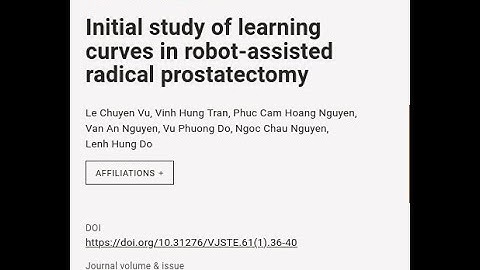 Initial study of learning curves in robot-assisted radical prostatectomy | RTCL.TV