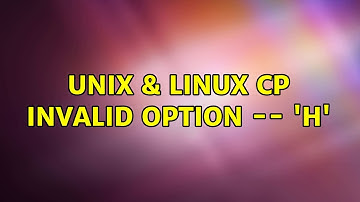 Unix & Linux: cp: invalid option -- 