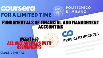Fundamentals of financial and management accounting, week(1-5) All Quiz with Answers.