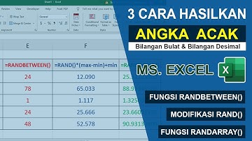 Generate Angka Acak (Random Number) Bilangan Bulat dan Desimal pada Ms. Excel