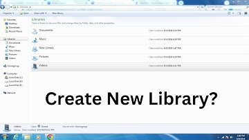 How to Create New Library in Windows Explorer? Computer/Laptop