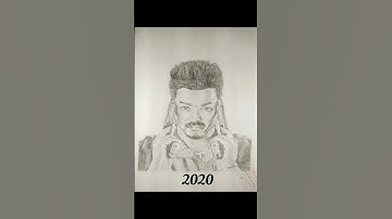 thalapathy vijay drawing evolution 🙂 |#thalapathy #leo #vijay #art