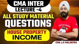 CMA INTER | House Property Income Study Material Solutions |