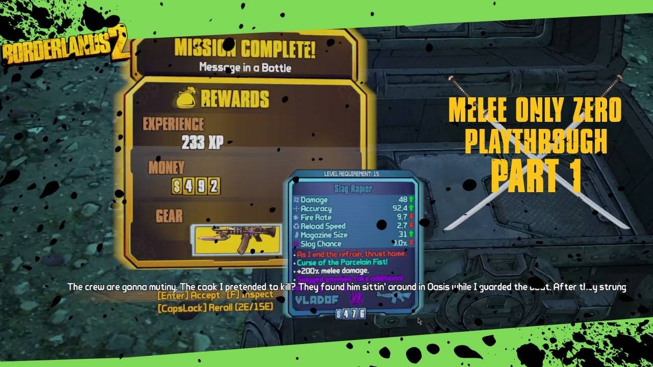 Borderlands 2 | Melee zero playthrough | part #1 - YouTube