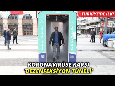 Türkiye'de ilk! Koronavirüse karşı 'dezenfeksiyon tüneli'