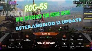 ROG-5s: Game Genie new interface after Android 13 update screenshot 3
