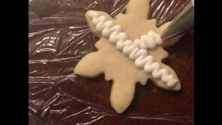 Snowflake sugar cookie tutorial  no