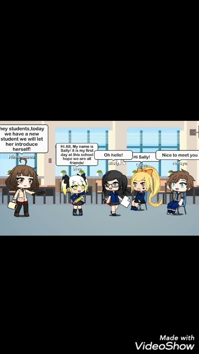 ➡ Gacha Life game: Short story ➡ First day at school for sally! What will happen to sally?!