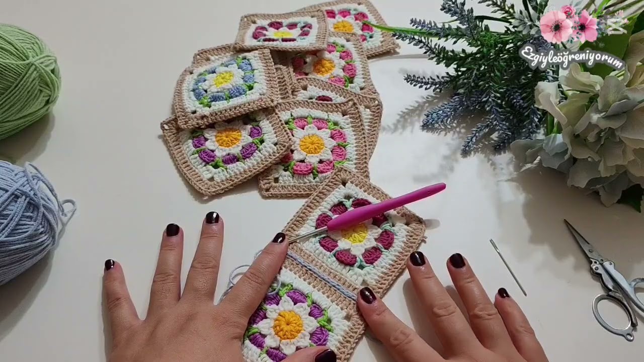 3 FARKLI MOTİF BİRLEŞTİRME TEKNİĞİ #crochet #örgü #örgüfikirleri 