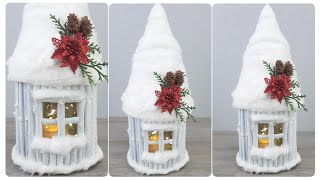 DIY New Year's House from Wooden Twigs
