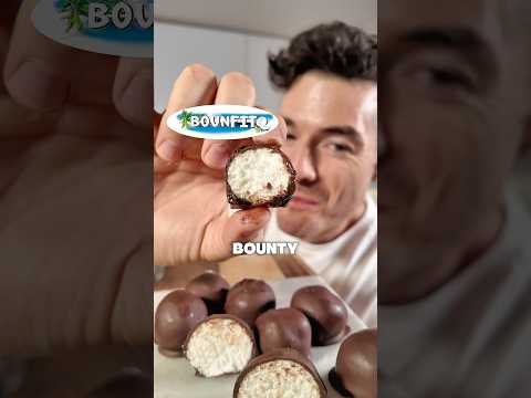 BOLITAS BOUNTY SALUDABLES CON 3 INGREDIENTES 🥥🍫#Receta #Bounty #Postre #health  #Chocolate #Snack