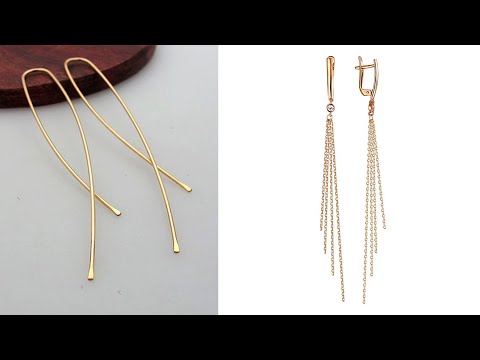 СЕРЬГИ ПРОТЯЖКИ ИЗ ЗОЛОТА 585