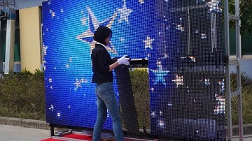 Fast installation led  curtain transparent screen